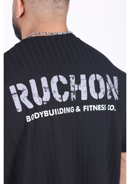Team Ruchon Usa Erkek Büyük Beden Spor Takım - Fitness & Antrenman - Rahat Oversize Kalıp