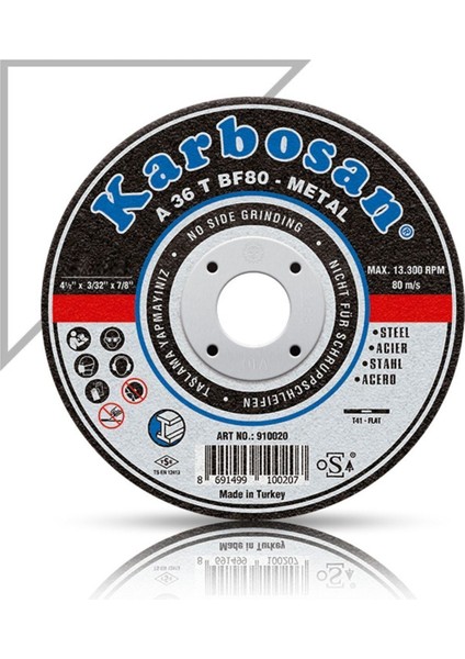 115X3.22 Metal Kesici Taş Seti, 5 Adet, Dayanıklı ve Yüksek Performanslı.