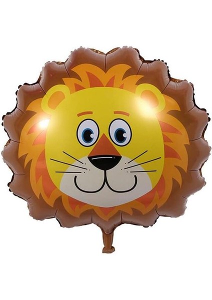 Vitrini Aslan Kafası Safari Folyo Balon 55 x 55 cm