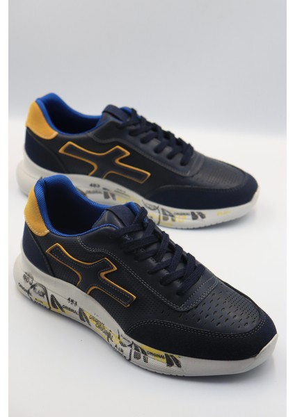 Erkek Sneaker Lacivert Desenli Ayakkabı fırsatları