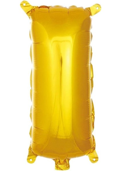 Vitrini I Harfi 16 Inç Gold Renk Folyo Balon 36 cm (Altın)