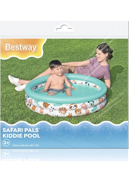 Safari Pals Çocuk Havuzu, Φ40 x A10 Inç Veya Φ1.02 M x A 25 cm