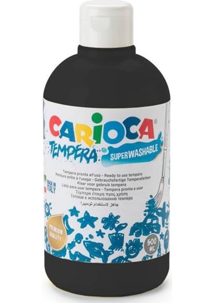 Tempera Suluboya Süper Yıkanabilir Siyah 500 Ml.
