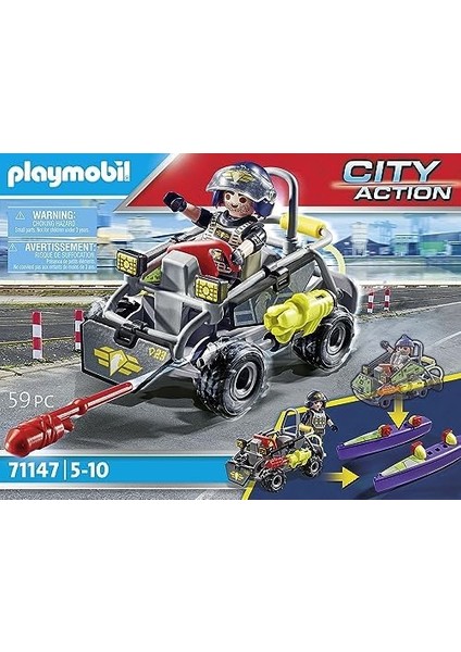 City Action 71147 Swat-Multi-Terrain-Quad, Dönüştürülebilir Sek Sürat Teknesi, 5 Yaş ve Üzeri Çocuklar Için Oyuncak fiyatları