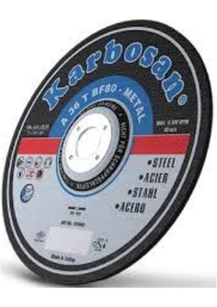 Metal Kesme Taşı 115X3X22, A 36 T Bf 80, Dayanıklı ve Yüksek Performanslı Ürün