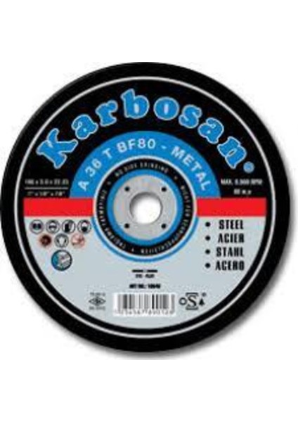 Metal Kesme Taşı 115X3X22, A 36 T Bf 80, Dayanıklı ve Yüksek Performanslı Ürün fiyatları