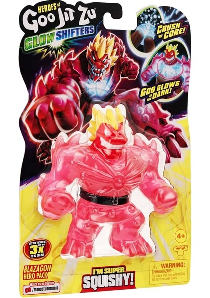 Of Goo Jit Zu CO42501 Aksiyon Figürü Oyuncak, Glow Shifter Blazagon, Çok Renkli