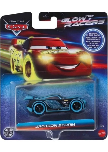 Dsney Cars Karanlıkta Parlayan Yarışçılar Tekli Karakter Araçlar Jackson Storm HPG82 - HPG76