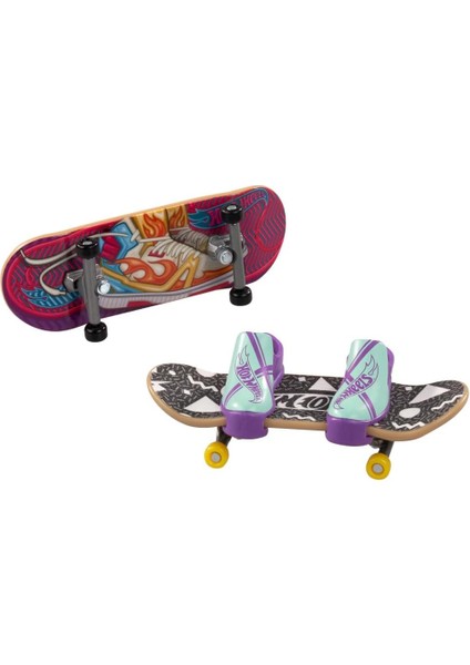 Wheels Skate Retro Temalı Ikili Parmak Kaykay ve Ayakkabı Paketleri HXL17-HXL19