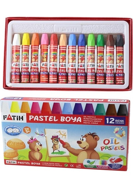 12 Renk Fatih Pastel Boya 25X35 cm Telli Spralli Resim Defteri Pastel Dağıtma Kalemi 15 Yaprak Resim Defteri Yağlı fiyatları