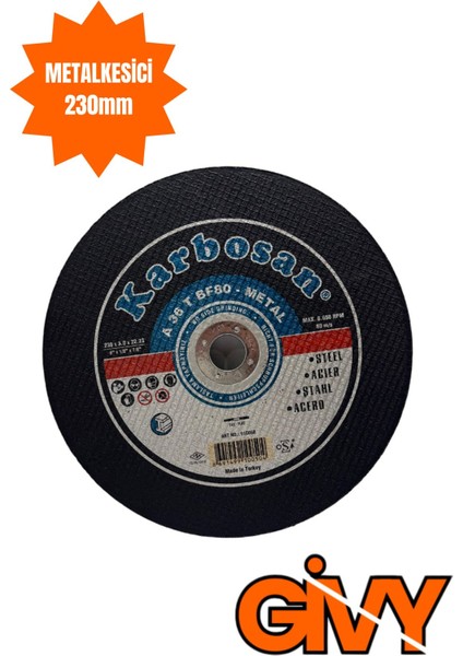 230MM Metal Kesici Disk, Dayanıklı ve Yüksek Performanslı Kesim Aracı