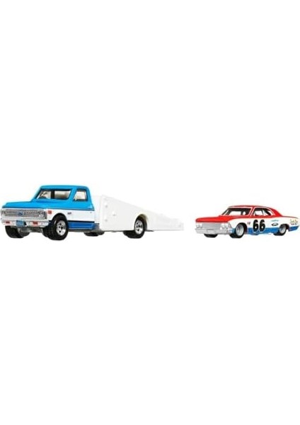 Wheels Premium Car Culture Team Transport FLF56-HRV40 '66 Chevelle & 72 Chevy Ramp Truck fiyatları