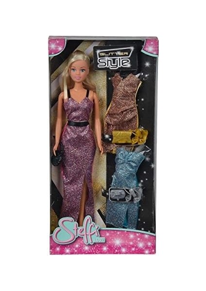 105733207, Steffi Love Glitter Style Oyuncak Bebek Set, 29 Cm, 12 Parça Aksesuar, Parıltılı Elbise, Steffi Love Simli Tarz modelleri