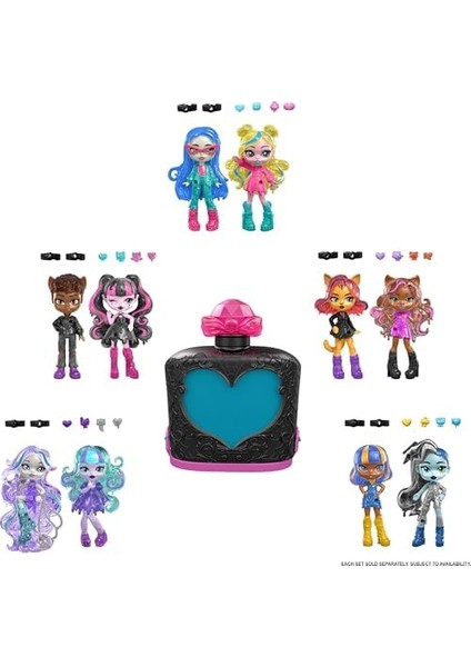 Hıgh Iksirleri™ Havalı Arkadaşım™ 2'li Paket Serisi Monster High Iksirleri Havalı Arkadaşım 2'li Mini Bebek Paketi, Sürpriz Karakter Figürleri (Karakterler Çeşitlilik Gösterebilir) JCY18