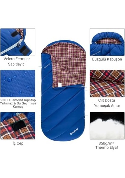 350 Relax -15°c Uyku Tulumu Navy fiyatları