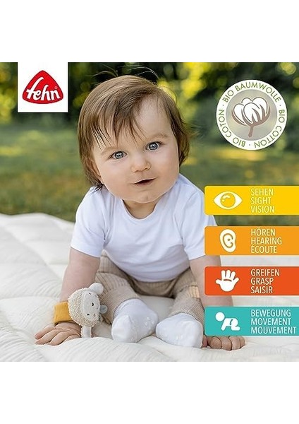 Fehn Çıngırak Bileklik Oyuncak Koyun - Motor Becerileri Oyuncağı Çıngıraklı Kavrama Oyuncağı - Organik Pamuk Pelüş Bebek Oyuncağı - 0+ Aydan Itibaren Bebekler ve Küçük Çocuklar Için Oyuncak fiyatları