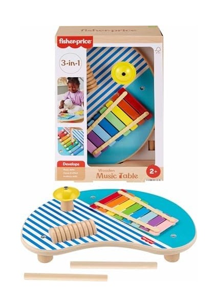 Ahşap Müzik Keyfi 3 Ahşap Parçadan Oluşan Fisher-Price Ahşap Müzik Keyfi ve Oyuncak Perküsyon Enstrümanları HXT91 fiyatları