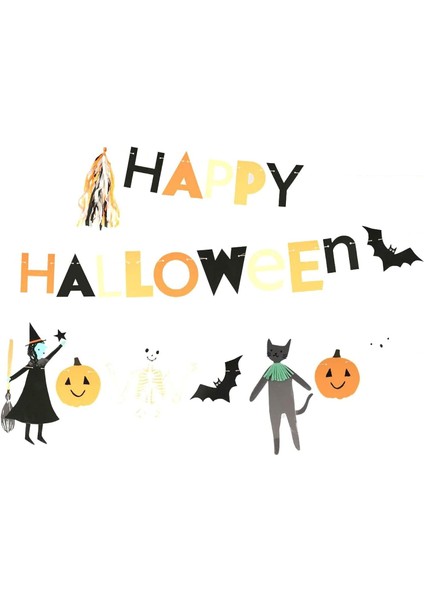 Meri - Happy Halloween Garland - Happy Halloween Asılan Süs