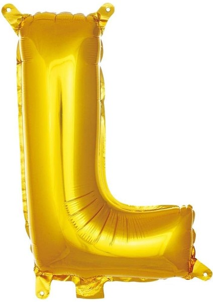 Vitrini L Harfi 16 Inç Gold Renk Folyo Balon 36 cm (Altın)