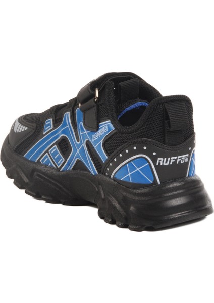 Siyah-Saks Fileli Cırtlı Çocuk Spor Ayakkabı Ruffon 2351 P fırsatları