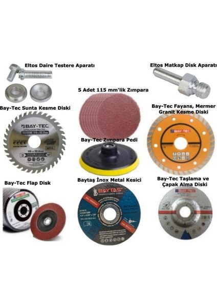 8'li Taşlama ve Kesme Disk Seti Seramik, Ahşap, Metal, Zımpara Uyumlu fiyatları