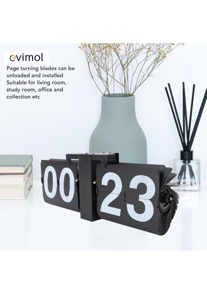 Otomatik Çevirme Flip Saati Minimalist Retro Mekanik Dijital Aşağı Çevirme Saati Ofis Okul Otel Ev indirimleri