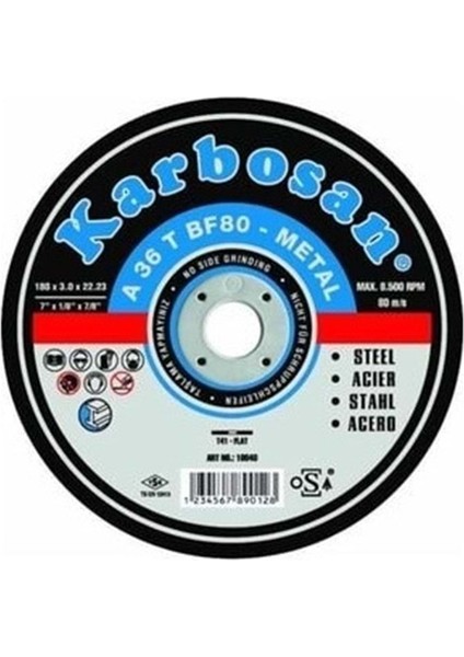 180X3.0X22.23 Metal Kesici - Güçlü ve Dayanıklı Kesim Aracı