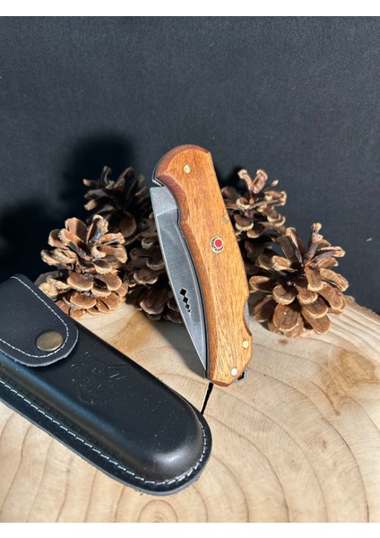 Sapelli Saplı Kamp Çakısı, Piknik Çakısı, Outdoor Çakı, Katlanır Çakı, Bushcraft Çakı