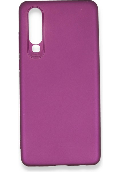 Huawei P30 Kılıf First Silikon - Mürdüm Svlrs