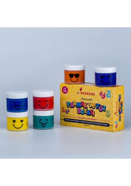 Rose Süper Yıkanabilir Parmak Boyası 6X60 gr