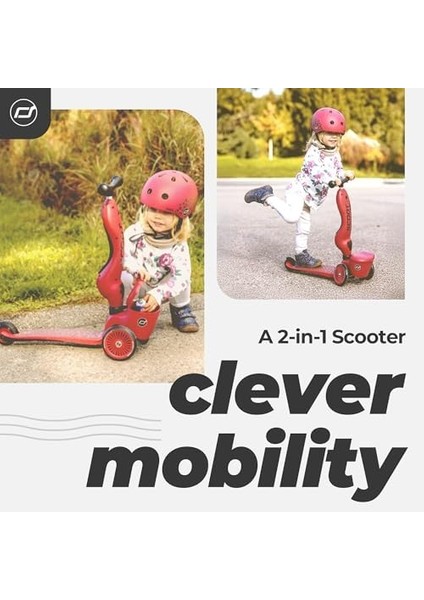 & Ride Highwaykick 1 Lifestyle Wildcat - Çocuklar Için 2'si 1 Arada Denge Bisikleti ve Scooter (1 - 5 Yaş), Depolama Alanlı, Yüksekliği Ayarlanabilir, Emniyet Pedi, 50 Kg'a Kadar, Tasarım fiyatları
