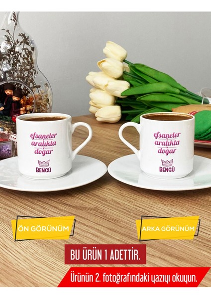 Kişiye Özel Oğlak Burcu Türk Kahvesi Fincanı Beyaz Doğum Günü Hediyesi