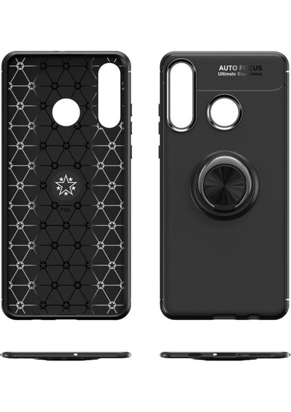 Huawei Y6P Kılıf Range Yüzüklü Silikon - Kırmızı Svlrs fırsatları