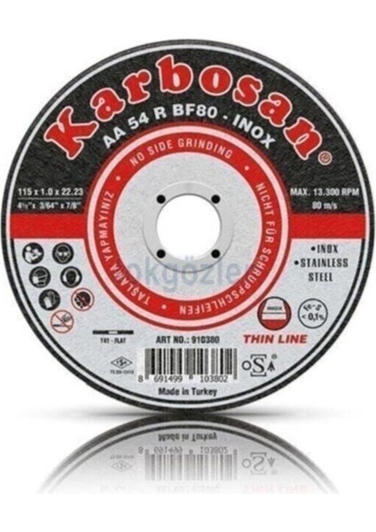 115X1 Inox ve Mermer Kesme Disk, Dayanıklı ve Güvenli Kullanım Için Ideal fiyatları