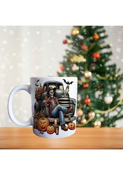 Çiftlik Temalı - Alemci Iskelet- Kurukafa - Umrumda Değilsin Komik Porselen Kupa