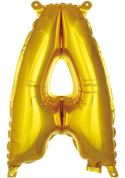 Vitrini A Harfi 16 Inç Gold Renk Folyo Balon 36 cm (Altın)