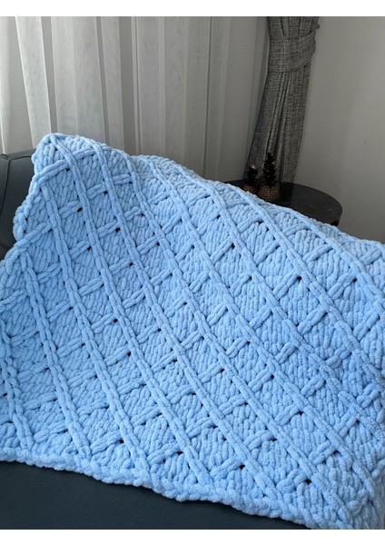 Puffy Küp Desenli Erkek Bebek Mavi Bebek Battaniyesi fiyatları