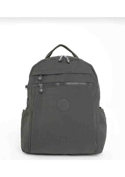 Eflan Moda Kırın Kır Kumaştan Çok Bölmeli Unisex Laptop Okul ve Günlük Kullanıma Uygun Sırt Çantası