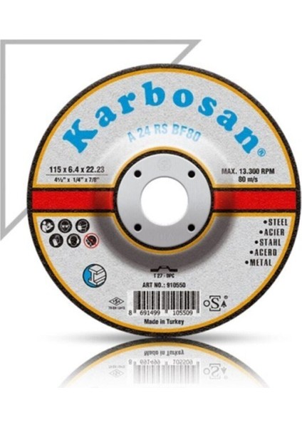180X8 mm Metal Çapakalma Diski, Dayanıklı ve Yüksek Performanslı Kullanım Için Ideal