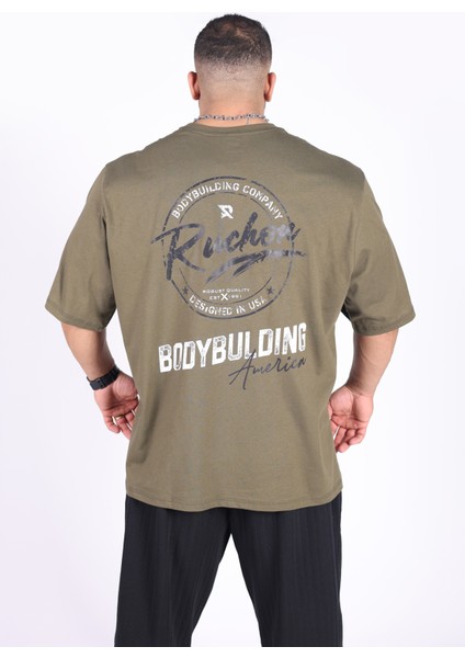 Bigsize - Tshirt Bodybuilding Co. Erkek Geniş Kalıp Sporcu Tişört - Fitness & Spor Giyim - Rahat Pamuklu Kumaş modelleri