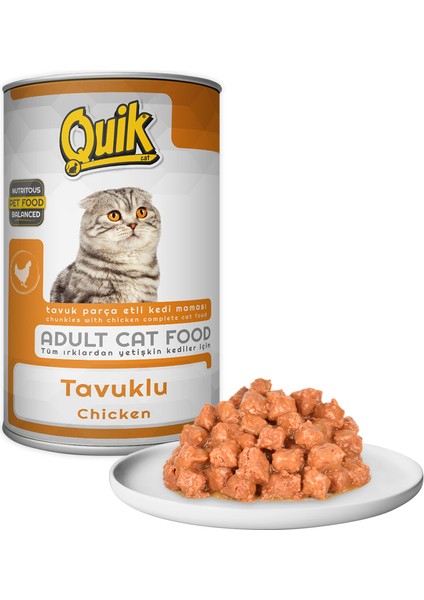 Kedi Tavuklu Konserve 415 gr 12 Adet