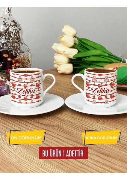 Kişiye Özel Yeni Yıl Kahvesi Fincanı Beyaz, Özel Tasarım Hediye Seçeneği