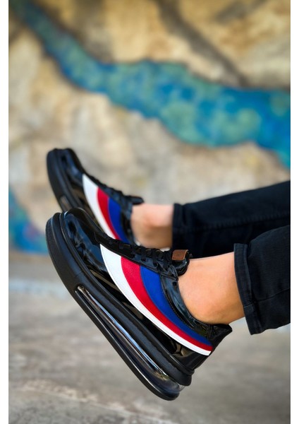 J171 Ariaso Ortopedik Taban Günlük Rugan Erkek Sneaker Spor Ayakkabı Rst Siyah indirimleri