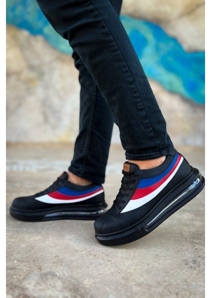 J171 Ariaso Ortopedik Taban Günlük Cilt Erkek Sneaker Spor Ayakkabı Cst Siyah modelleri