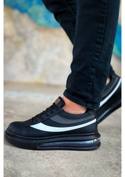 J172 Ariaso Ortopedik Taban Günlük Cilt Erkek Sneaker Spor Ayakkabı Cst Siyah fırsatları