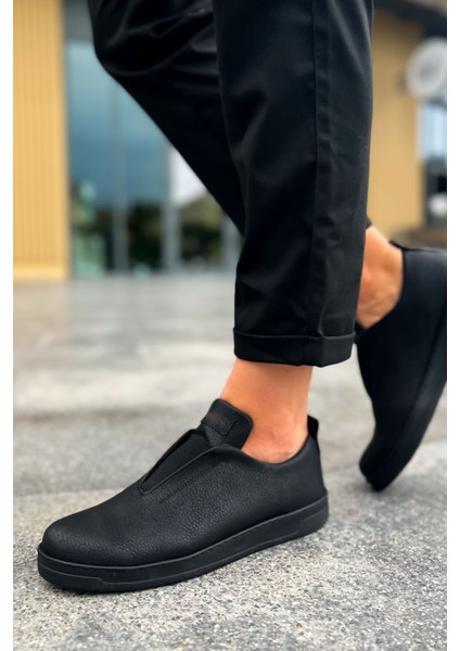 J195 Rigidus Ortopedik Taban Günlük Cilt Erkek Sneaker Spor Ayakkabı Cst Siyah modelleri