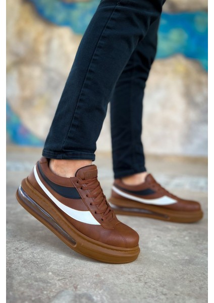 J172 Ariaso Ortopedik Taban Günlük Cilt Erkek Sneaker Spor Ayakkabı Ctt Taba fiyatları