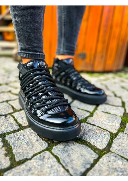 J189 Charisma Ortopedik Taban Günlük Rugan Erkek Sneaker Spor Ayakkabı Rst Siyah fiyatları
