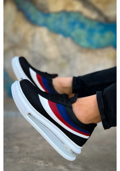J171 Ariaso Ortopedik Taban Günlük Cilt Erkek Sneaker Spor Ayakkabı Cbt Siyah indirimleri