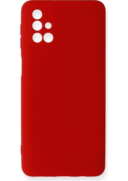 Samsung Galaxy M31S Kılıf Nano Içi Kadife Silikon - Kırmızı Svlrs